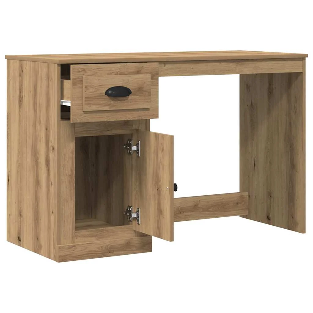 Bureau 50 x 115 x 75 cm chêne artisanal bois d'ingénierie – vue de dessus