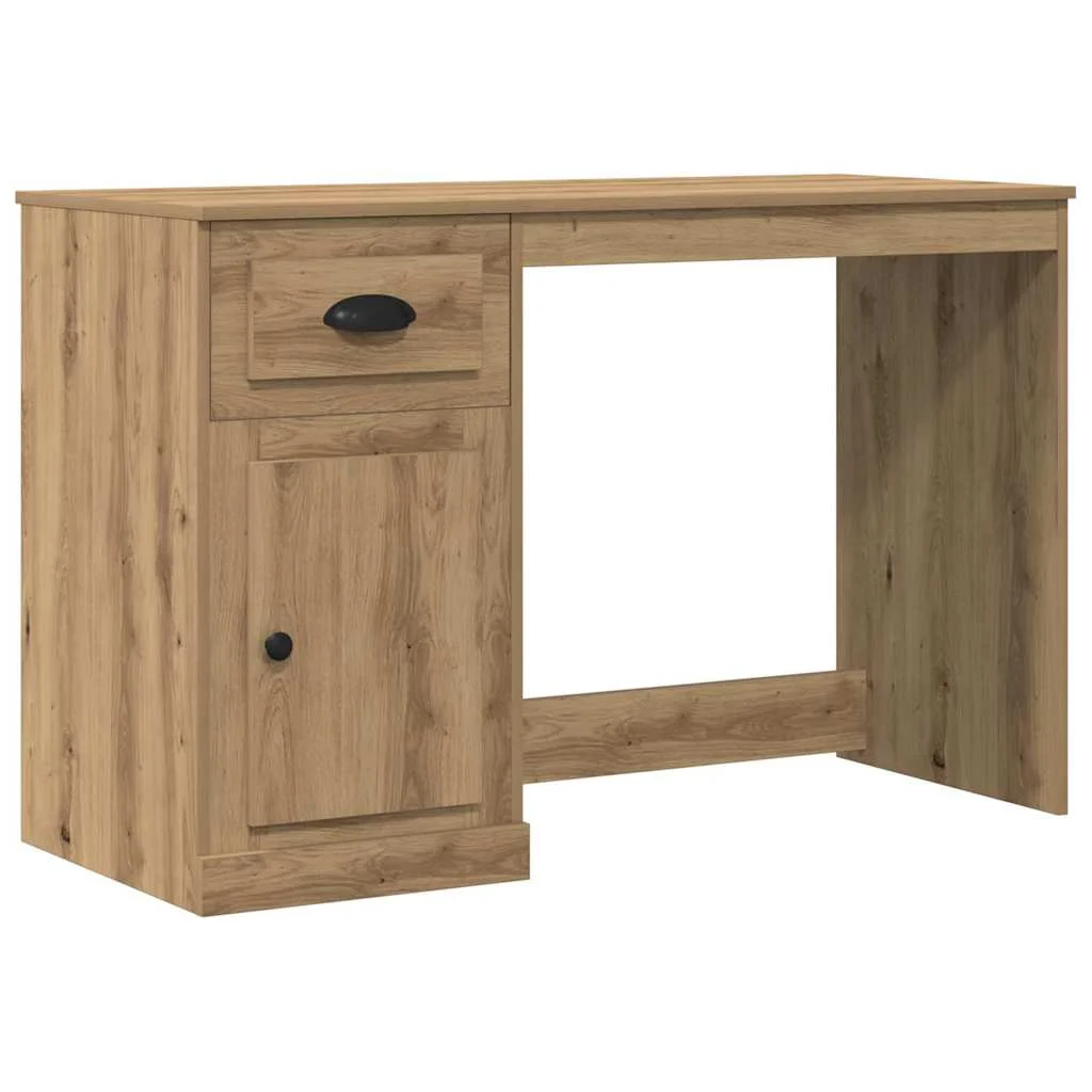 Bureau 50 x 115 x 75 cm chêne artisanal bois d'ingénierie – vue de côté