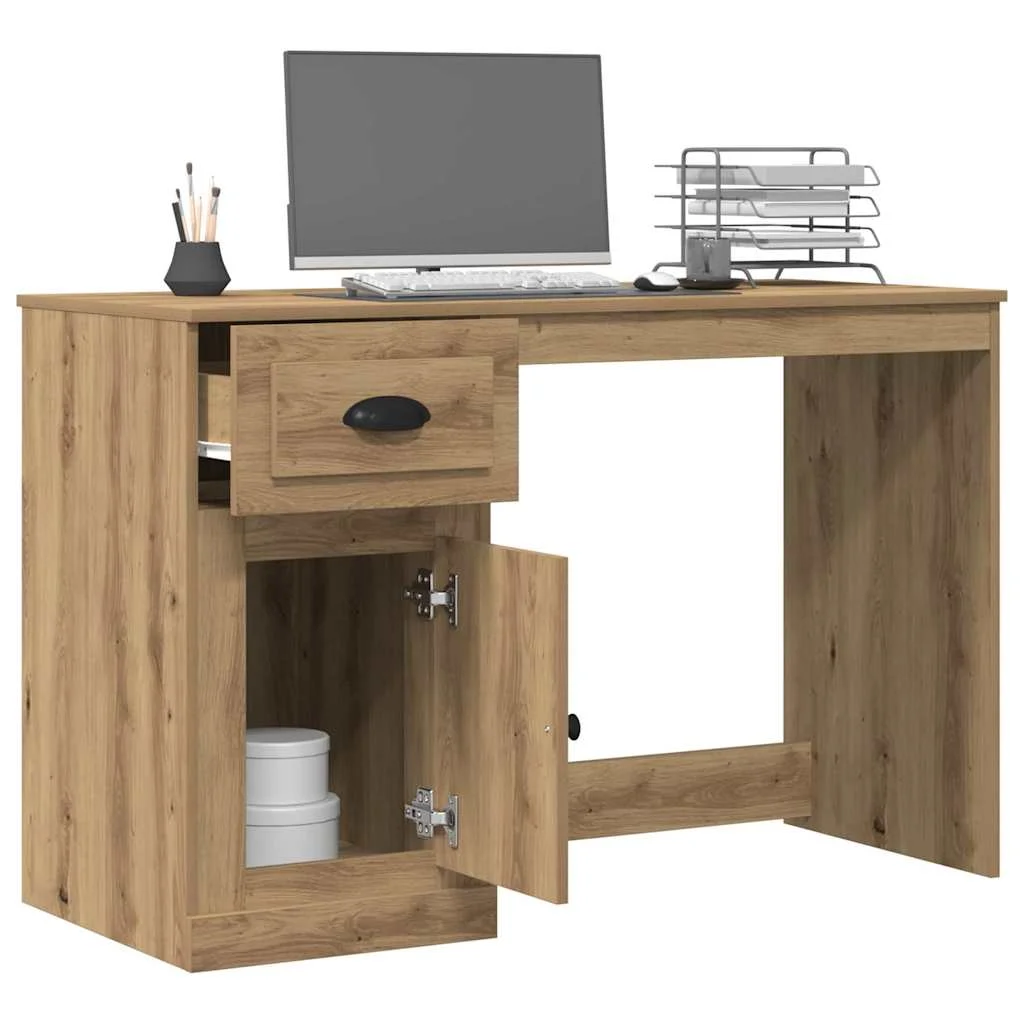 Bureau 50 x 115 x 75 cm chêne artisanal bois d'ingénierie – vue de détail