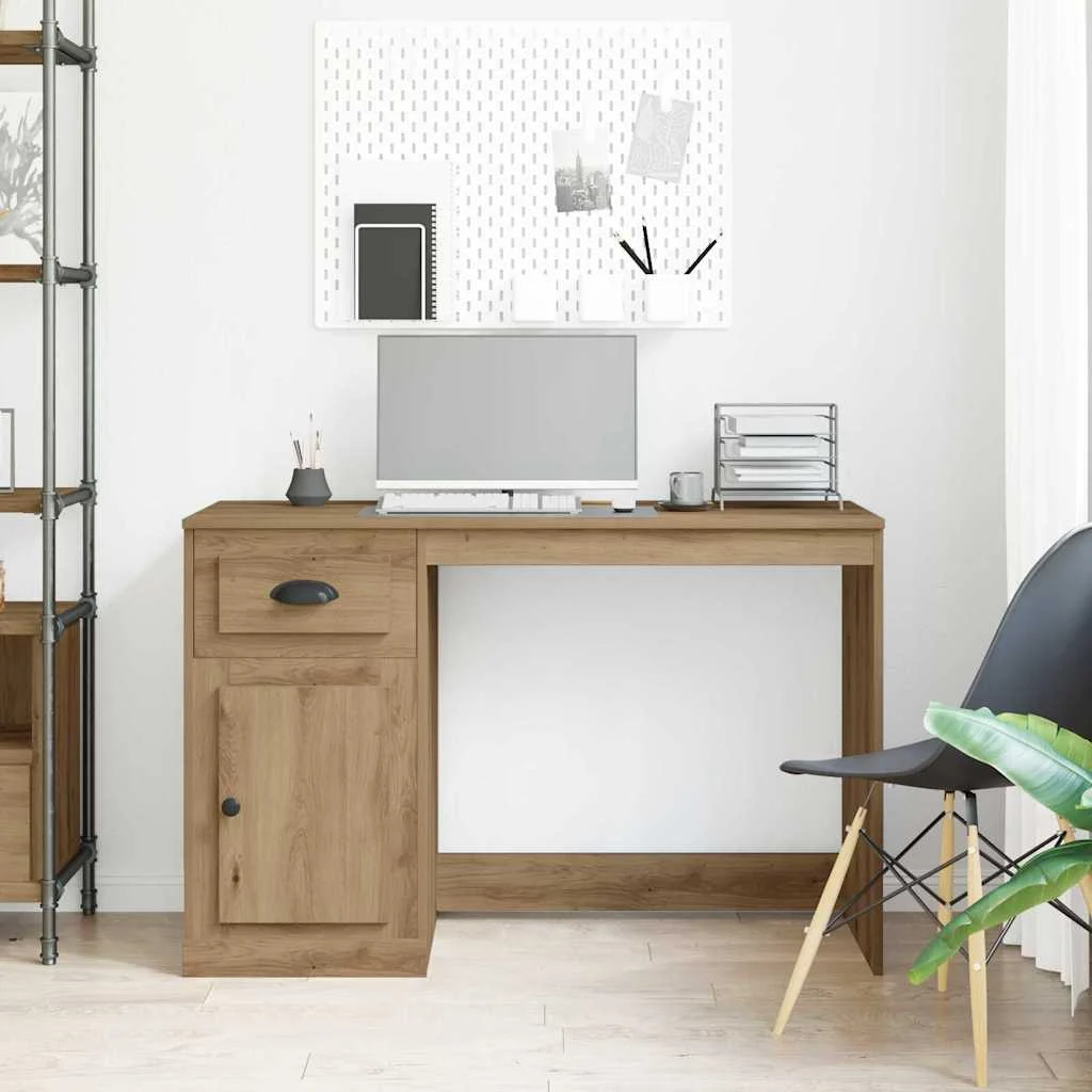 Bureau 50 x 115 x 75 cm chêne artisanal bois d'ingénierie – vue en situation