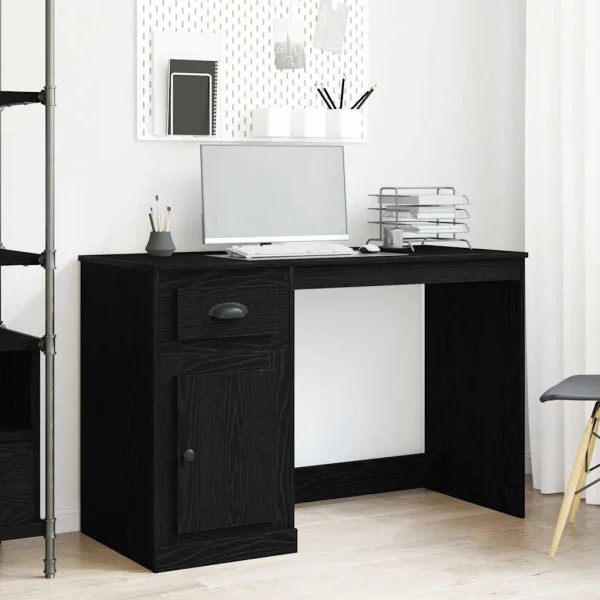 Bureau 50 x 115 x 75 cm chêne noir bois d'ingénierie – vue d’ensemble