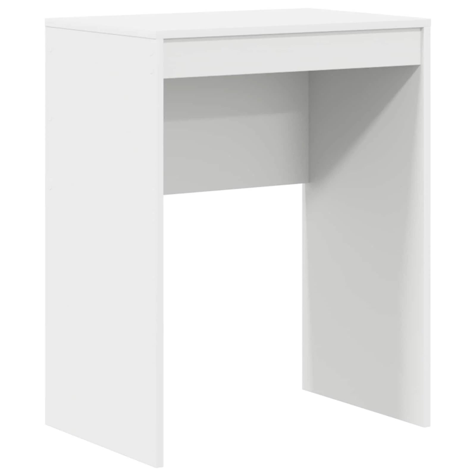 Bureau 60 x 40 x 76 cm blanc bois d'ingénierie – vue de côté
