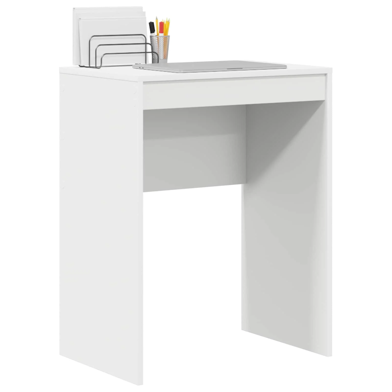Bureau 60 x 40 x 76 cm blanc bois d'ingénierie – vue de détail