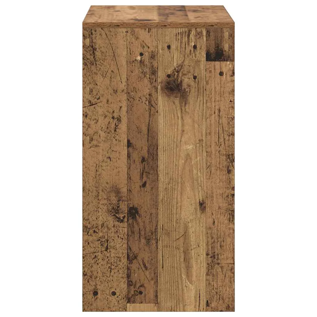 Bureau 60 x 40 x 76 cm bois ancien bois d'ingénierie – vue de dos