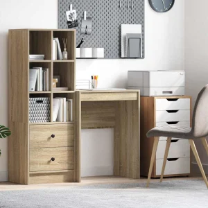 Bureau 60 x 40 x 76 cm chêne sonoma bois d'ingénierie – vue d’ensemble