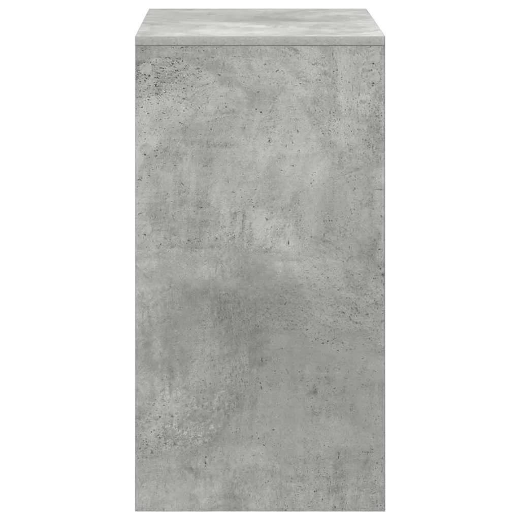 Bureau 60 x 40 x 76 cm gris béton bois d'ingénierie – vue de dos