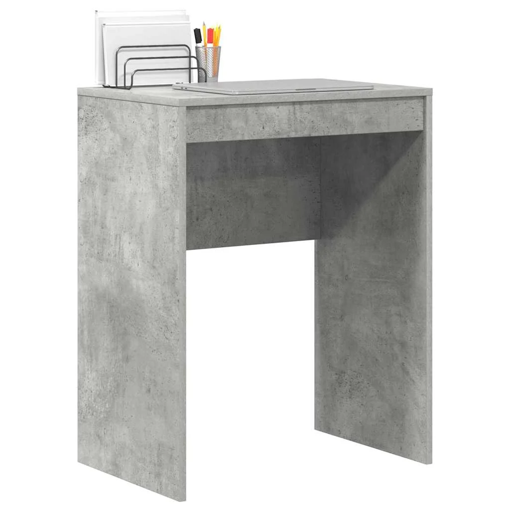 Bureau 60 x 40 x 76 cm gris béton bois d'ingénierie – vue de détail