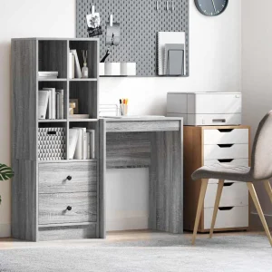 Bureau 60 x 40 x 76 cm sonoma gris bois d'ingénierie – vue d’ensemble