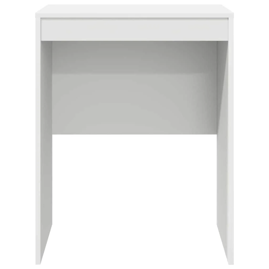 Bureau 60 x 50 x 76 cm blanc bois d'ingénierie – vue de dessus