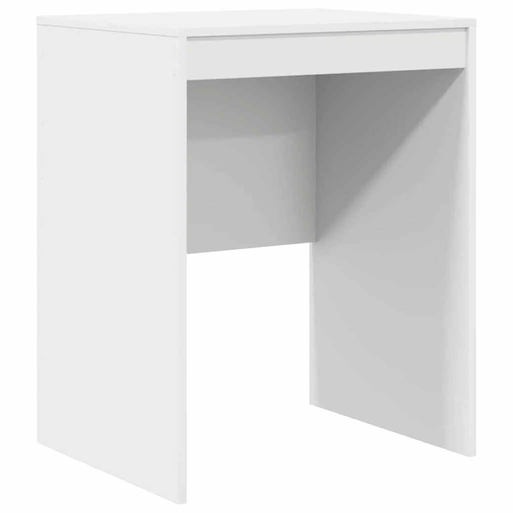 Bureau 60 x 50 x 76 cm blanc bois d'ingénierie – vue de côté