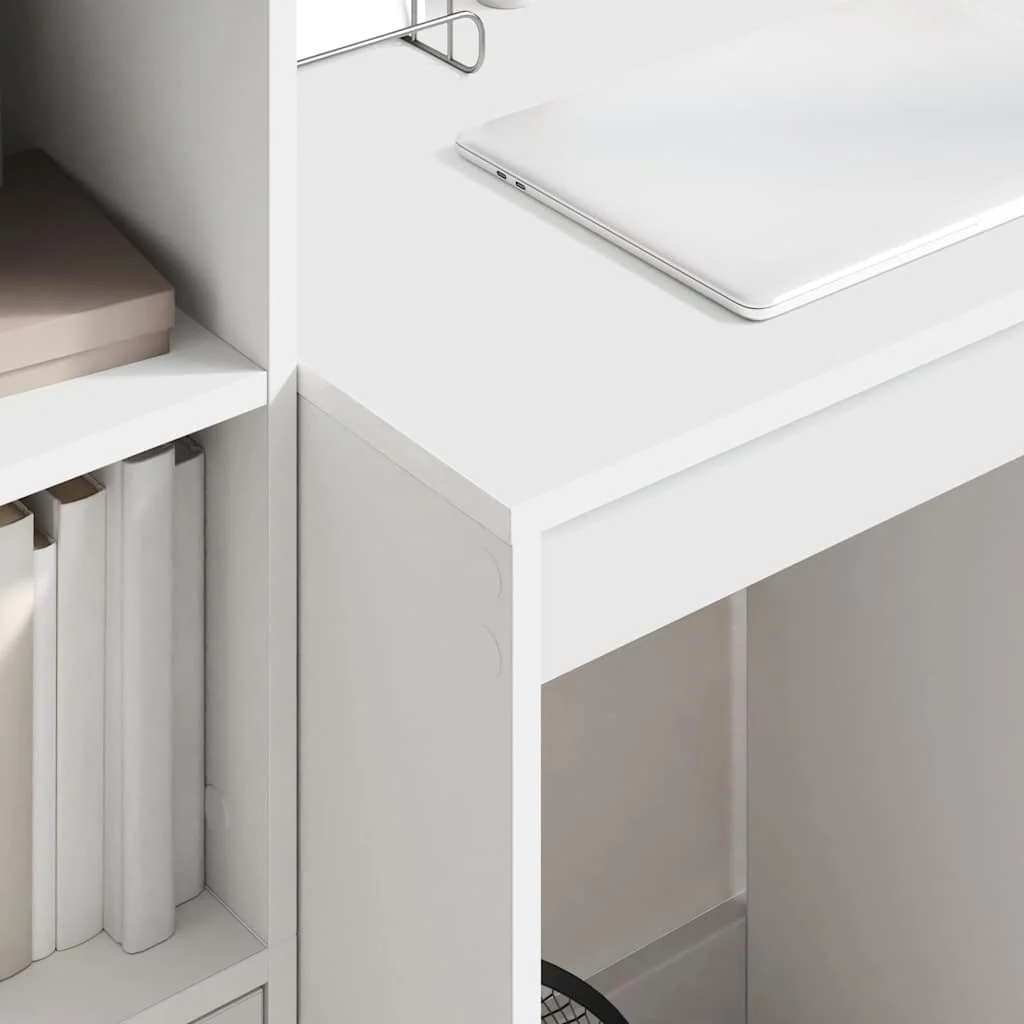 Bureau 60 x 50 x 76 cm blanc bois d'ingénierie – vue en situation