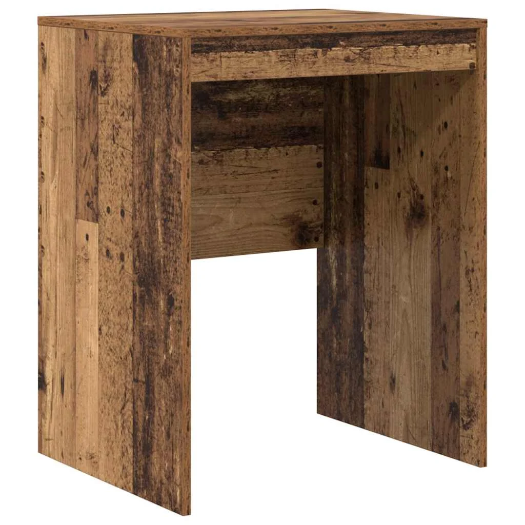Bureau 60 x 50 x 76 cm bois ancien bois d'ingénierie – vue de côté