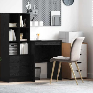 Bureau 60 x 50 x 76 cm chêne noir bois d'ingénierie – vue d’ensemble
