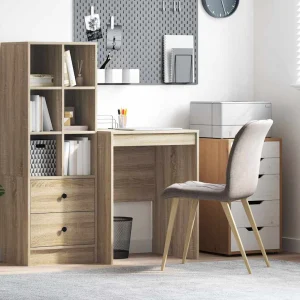 Bureau 60 x 50 x 76 cm chêne sonoma bois d'ingénierie – vue d’ensemble