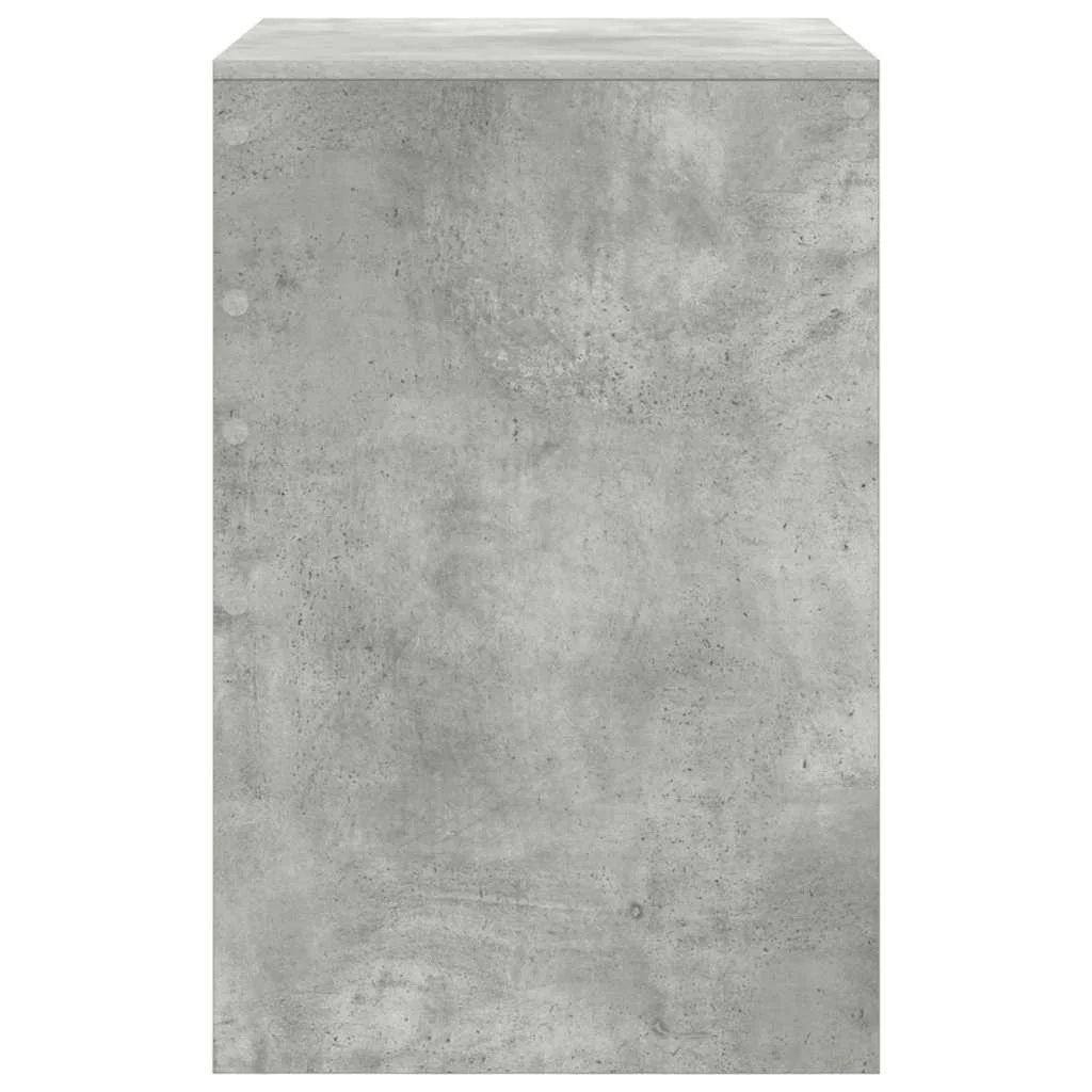 Bureau 60 x 50 x 76 cm gris béton bois d'ingénierie – vue de dos
