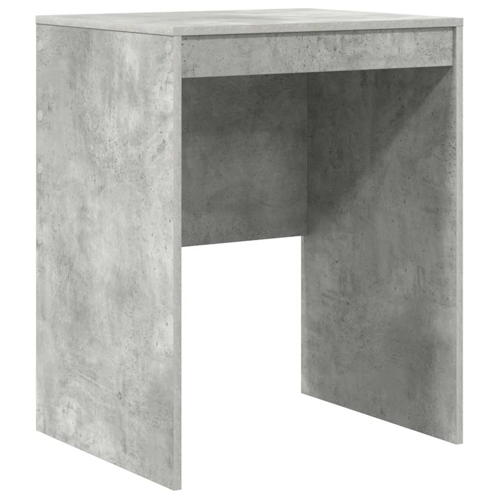 Bureau 60 x 50 x 76 cm gris béton bois d'ingénierie – vue de côté