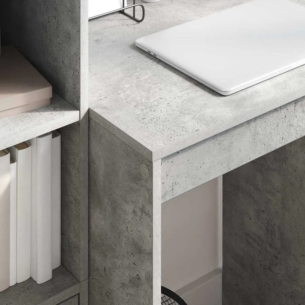Bureau 60 x 50 x 76 cm gris béton bois d'ingénierie – vue en situation