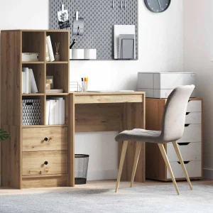 Bureau 70 x 40 x 76 cm chêne artisanal bois d'ingénierie – vue d’ensemble
