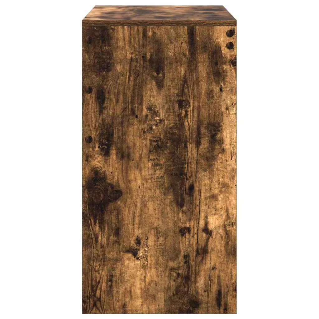Bureau 70 x 40 x 76 cm chêne fumé bois d'ingénierie – vue de dos