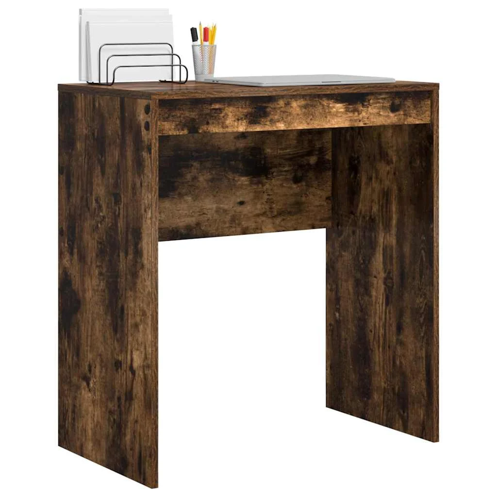 Bureau 70 x 40 x 76 cm chêne fumé bois d'ingénierie – vue de détail