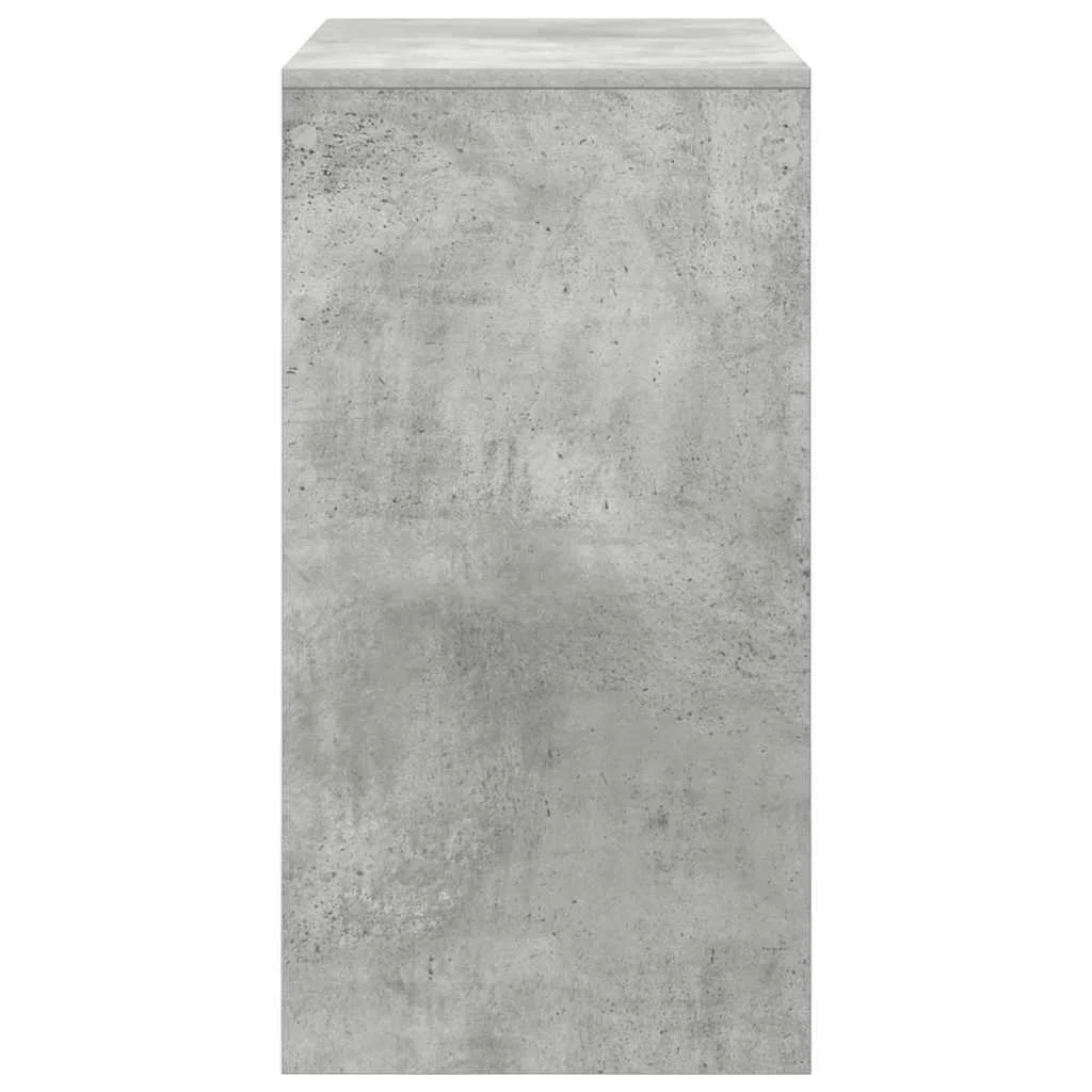 Bureau 70 x 40 x 76 cm gris béton bois d'ingénierie – vue de dos