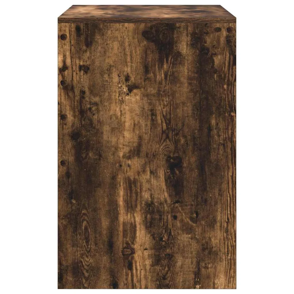 Bureau 70 x 50 x 76 cm chêne fumé bois d'ingénierie – vue de dos