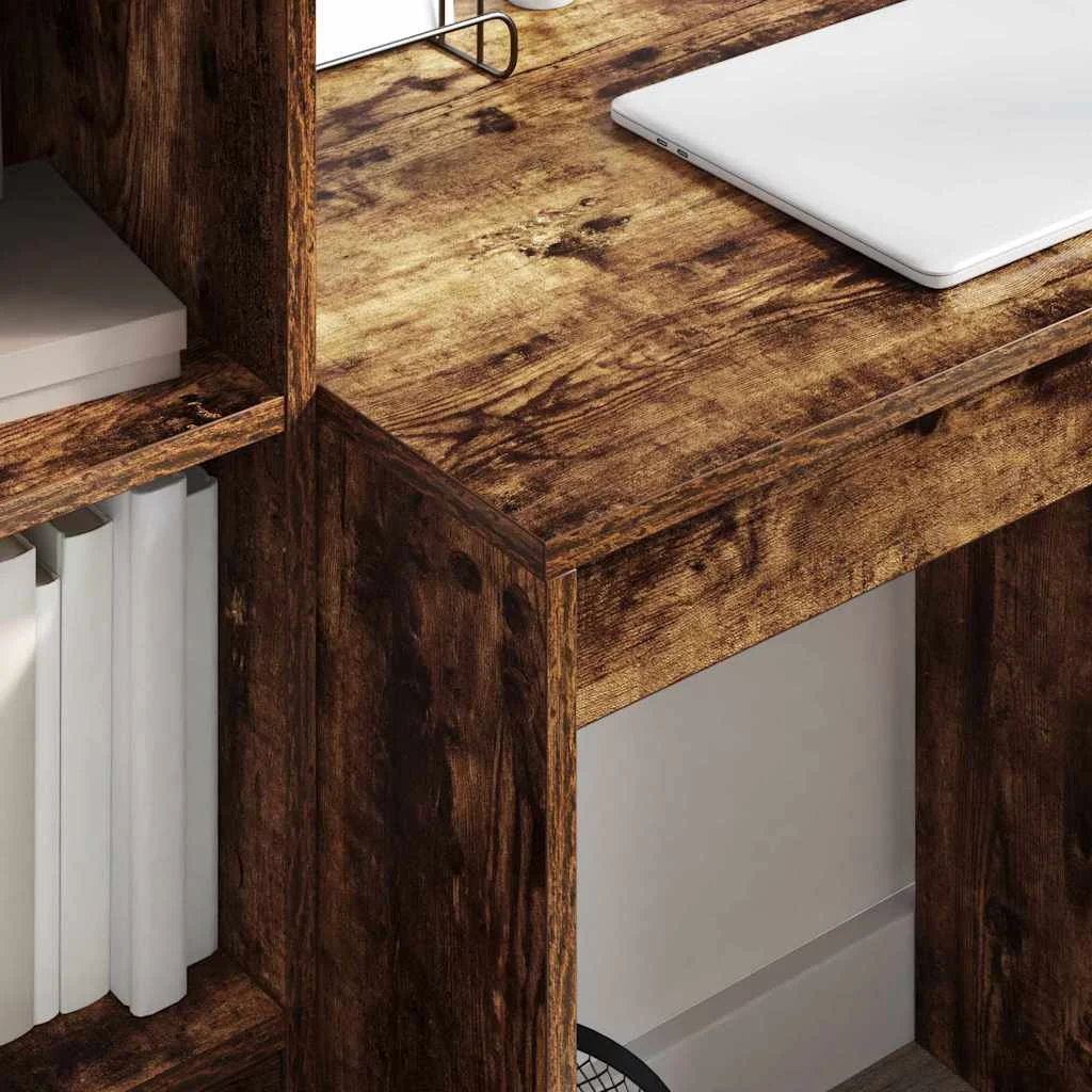 Bureau 70 x 50 x 76 cm chêne fumé bois d'ingénierie – vue en situation