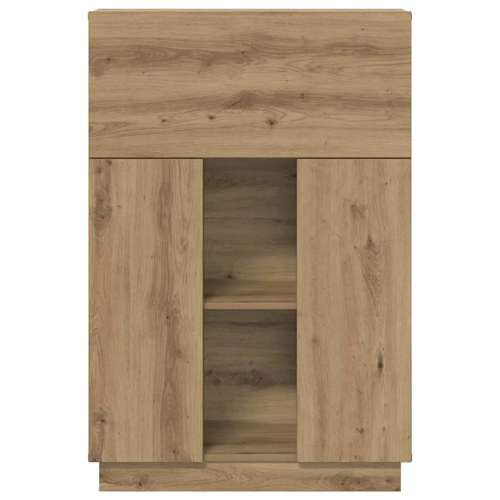 Bureau 71,5 x 31,5 x 106,5 cm chêne artisanal bois d'ingénierie – vue de dos