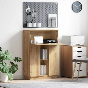 Bureau 71,5 x 31,5 x 106,5 cm chêne artisanal bois d'ingénierie – vue d’ensemble