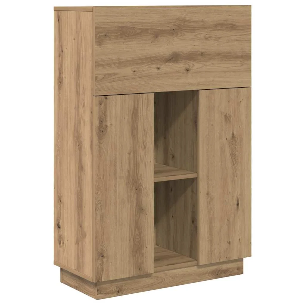 Bureau 71,5 x 31,5 x 106,5 cm chêne artisanal bois d'ingénierie – vue de côté