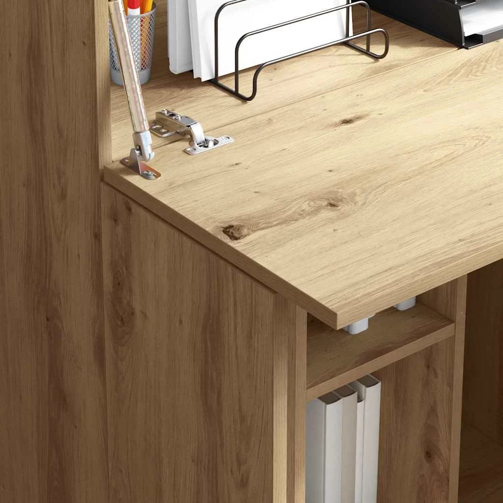 Bureau 71,5 x 31,5 x 106,5 cm chêne artisanal bois d'ingénierie – vue en situation