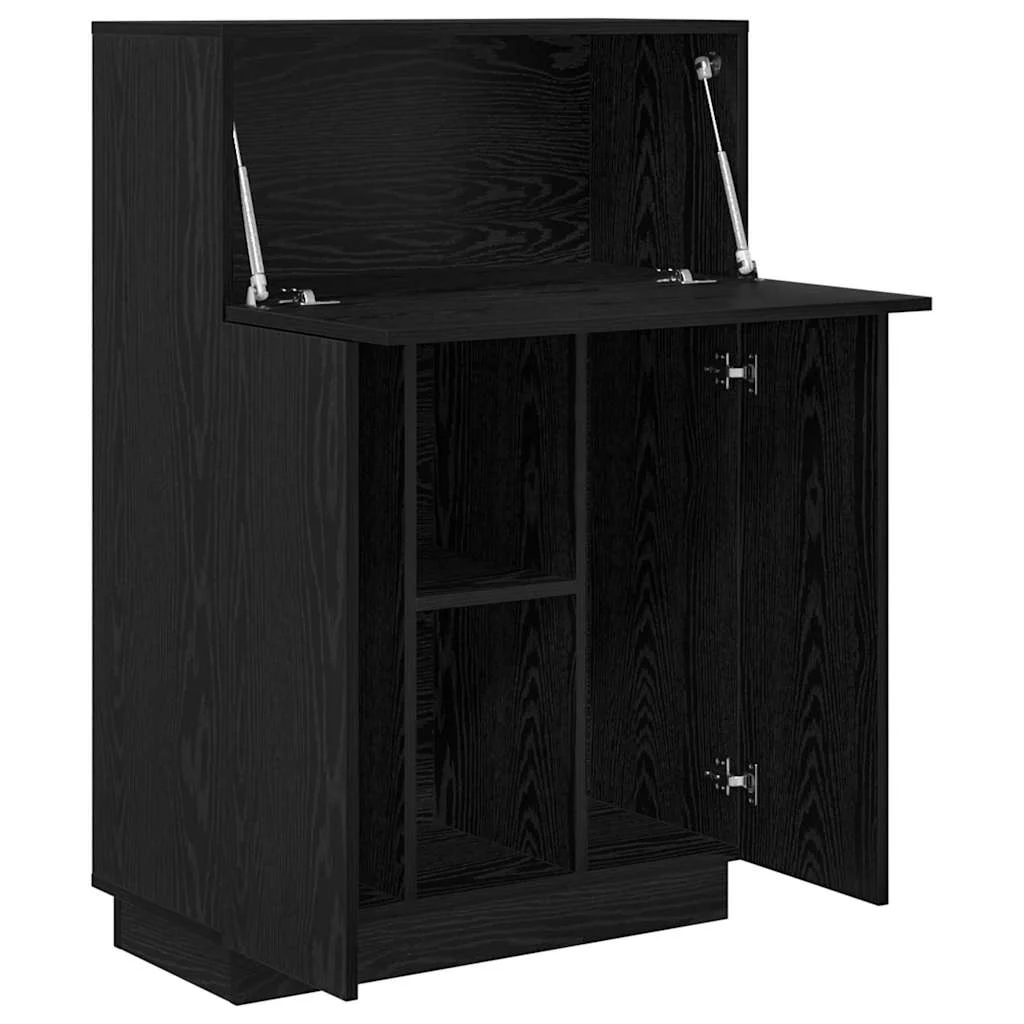 Bureau 71,5 x 31,5 x 106,5 cm chêne noir bois d'ingénierie – vue de dessus