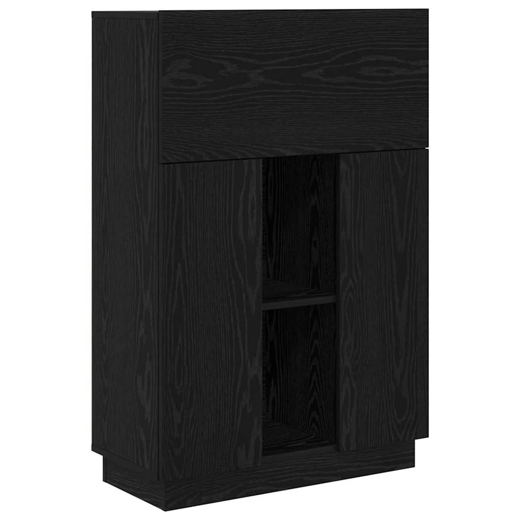 Bureau 71,5 x 31,5 x 106,5 cm chêne noir bois d'ingénierie – vue de côté