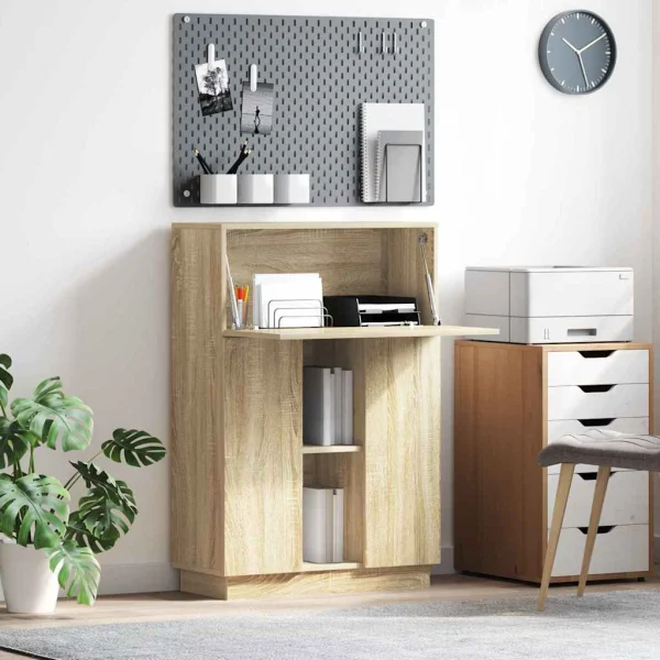 Bureau 71,5 x 31,5 x 106,5 cm chêne sonoma bois d'ingénierie – vue d’ensemble