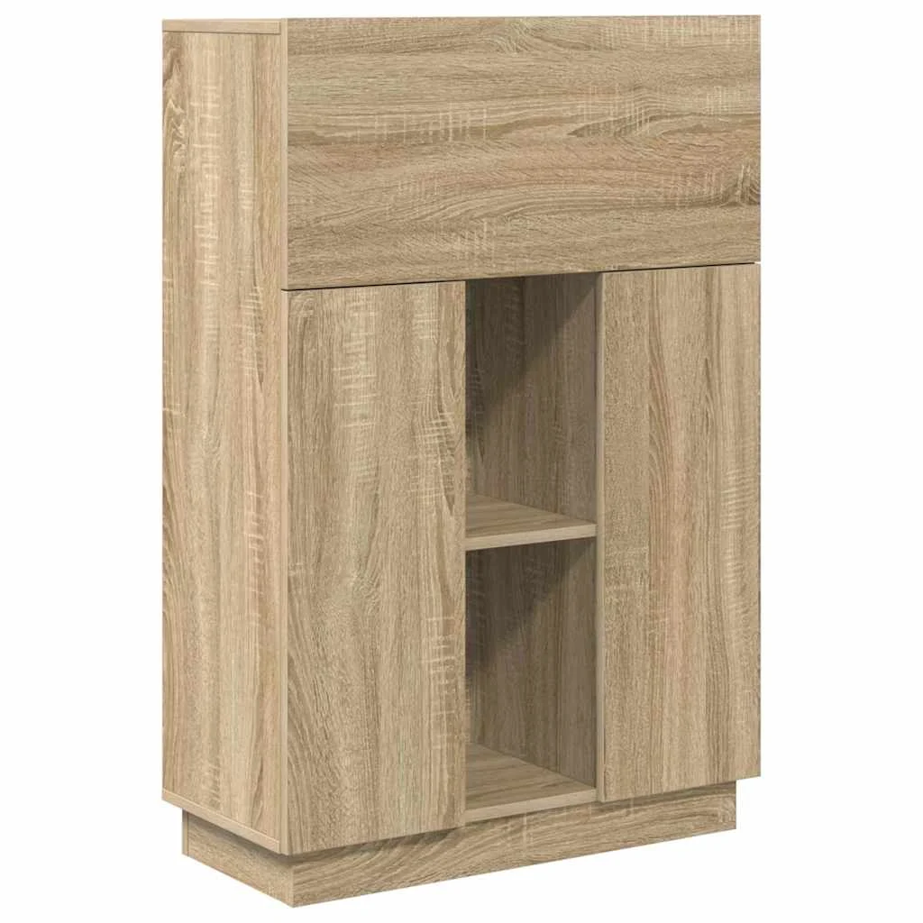 Bureau 71,5 x 31,5 x 106,5 cm chêne sonoma bois d'ingénierie – vue de côté