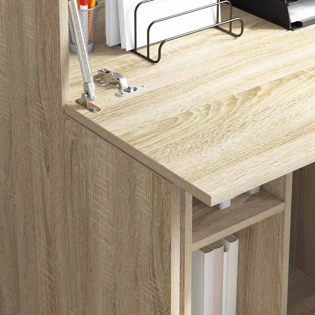 Bureau 71,5 x 31,5 x 106,5 cm chêne sonoma bois d'ingénierie – vue en situation