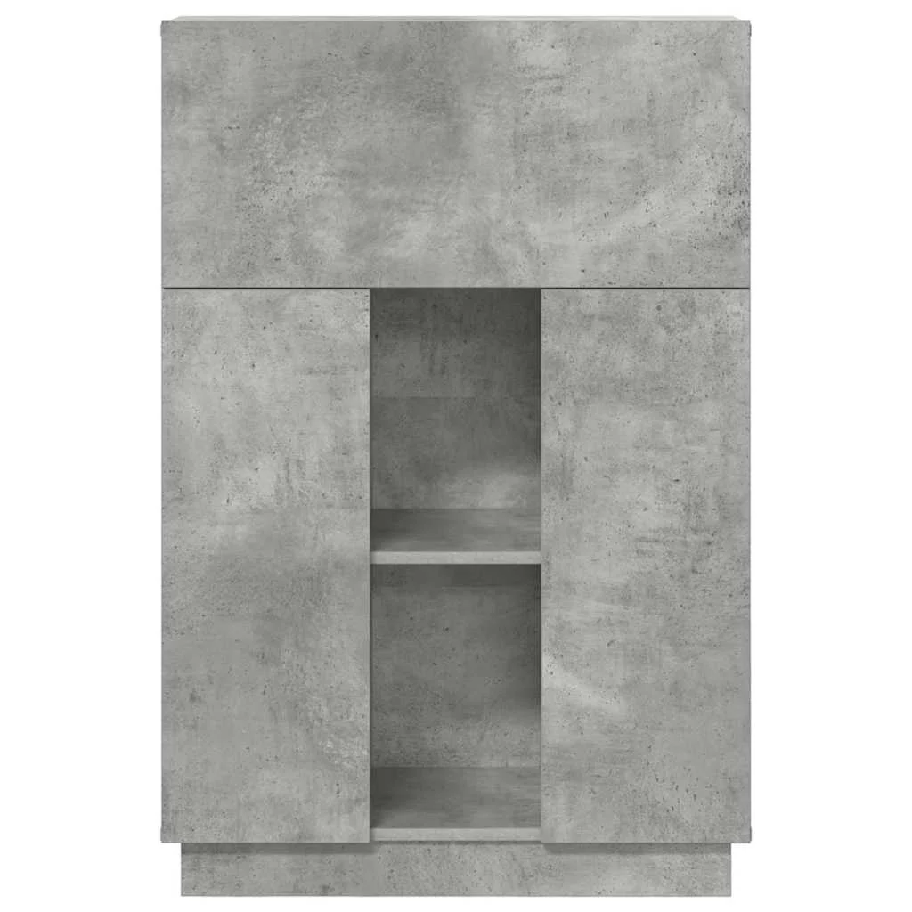 Bureau 71,5 x 31,5 x 106,5 cm gris béton bois d'ingénierie – vue de dos