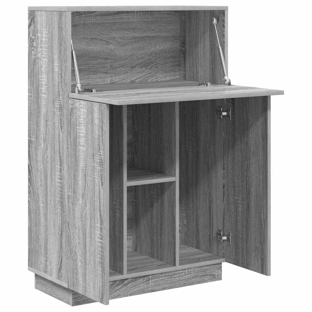 Bureau 71,5 x 31,5 x 106,5 cm sonoma gris bois d'ingénierie – vue de dessus