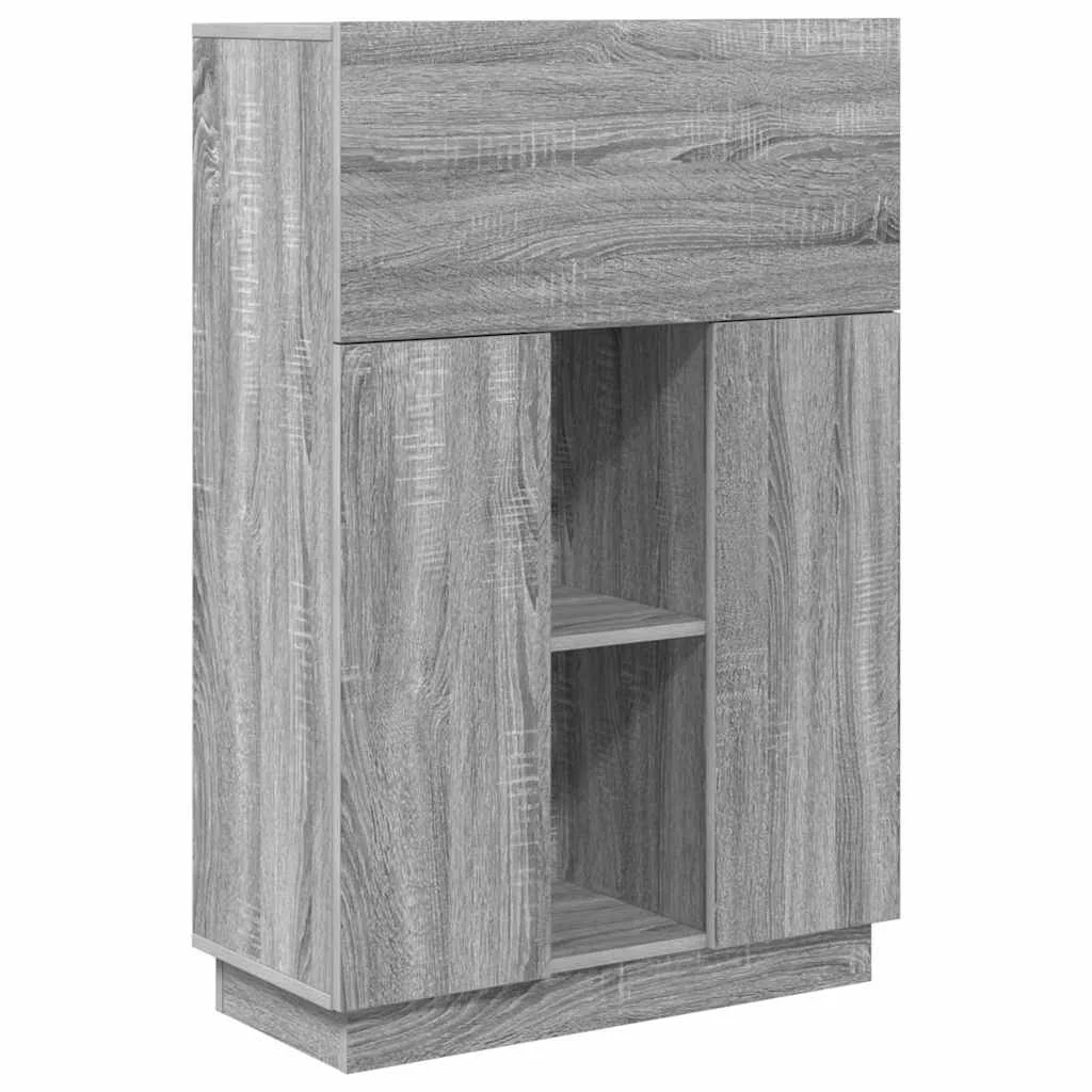 Bureau 71,5 x 31,5 x 106,5 cm sonoma gris bois d'ingénierie – vue de côté