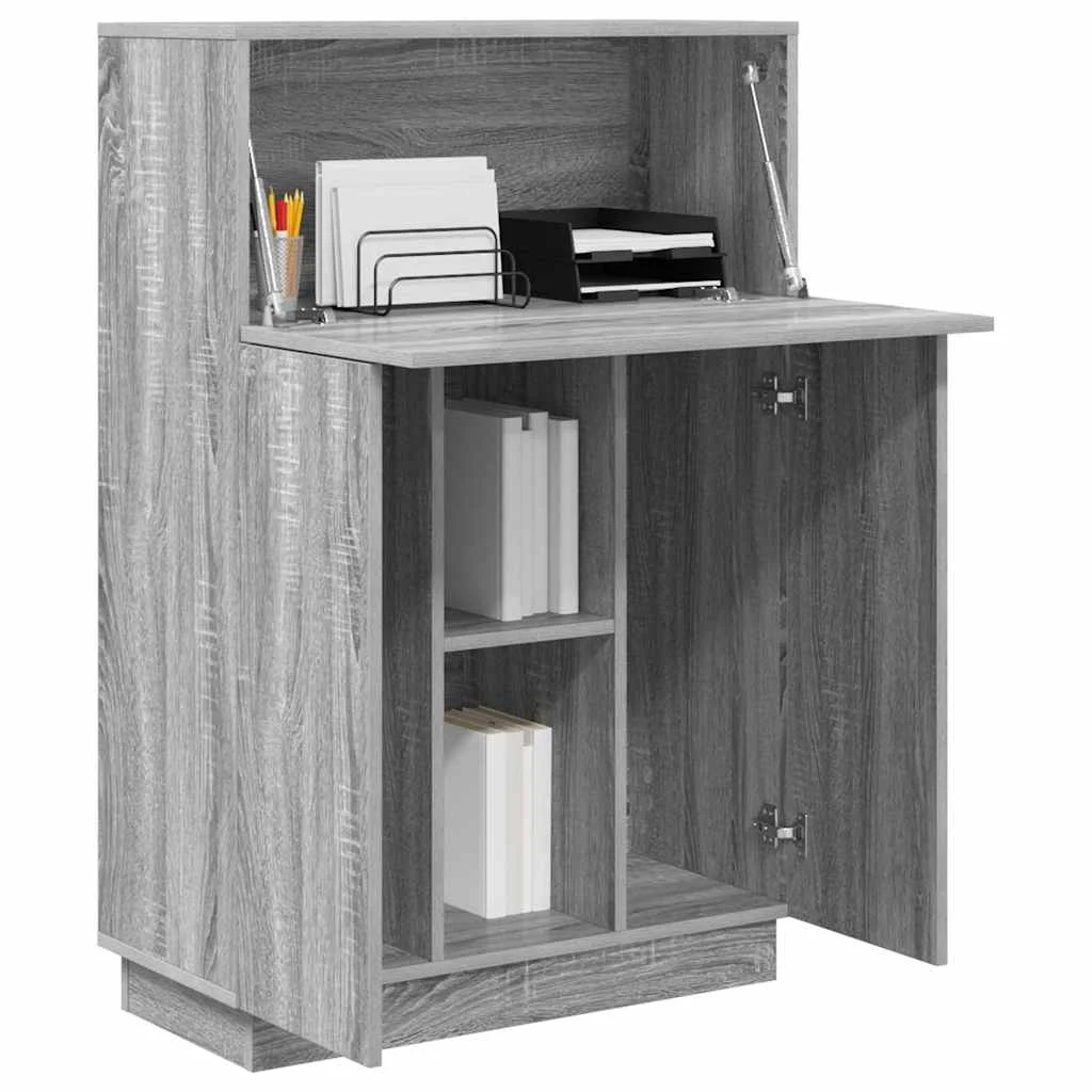 Bureau 71,5 x 31,5 x 106,5 cm sonoma gris bois d'ingénierie – vue de détail