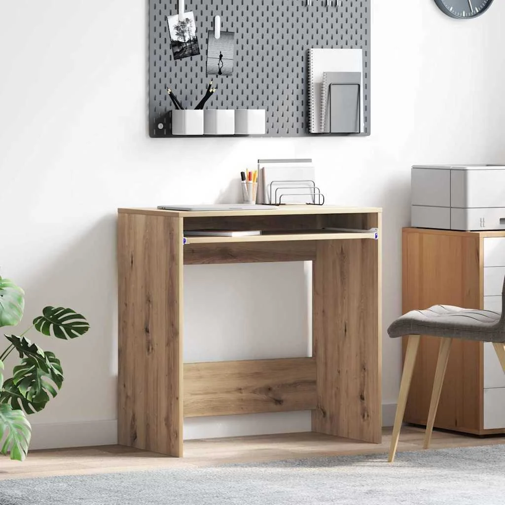 Bureau 77,5 x 43 x 79 cm chêne artisanal bois d'ingénierie – vue d’ensemble