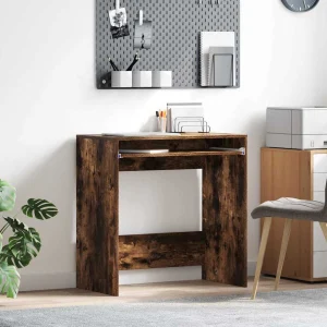 Bureau 77,5 x 43 x 79 cm chêne fumé bois d'ingénierie – vue d’ensemble