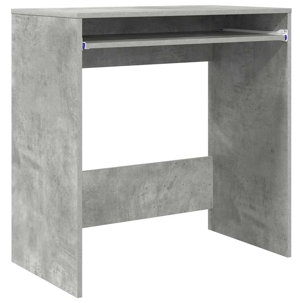 Bureau 77,5 x 43 x 79 cm gris béton bois d'ingénierie – vue de côté