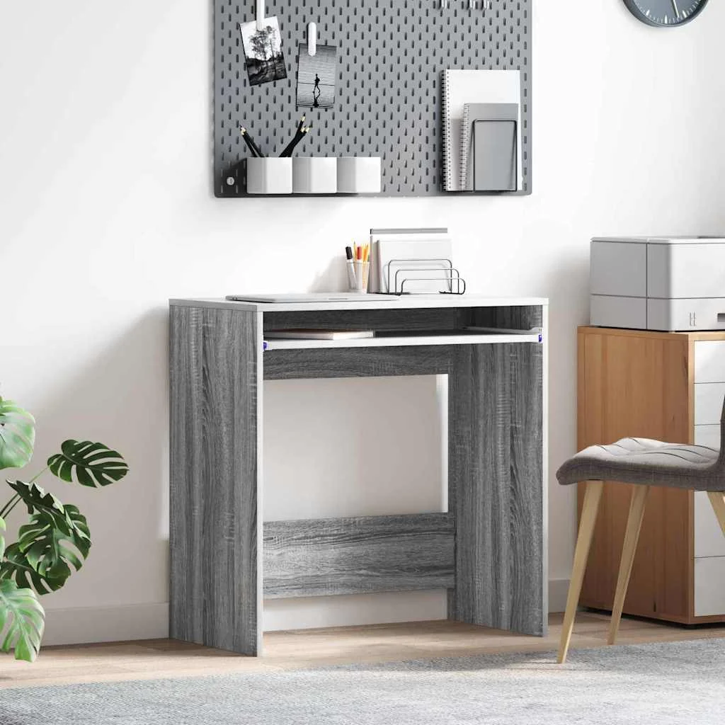Bureau 77,5 x 43 x 79 cm sonoma gris bois d'ingénierie – vue d’ensemble