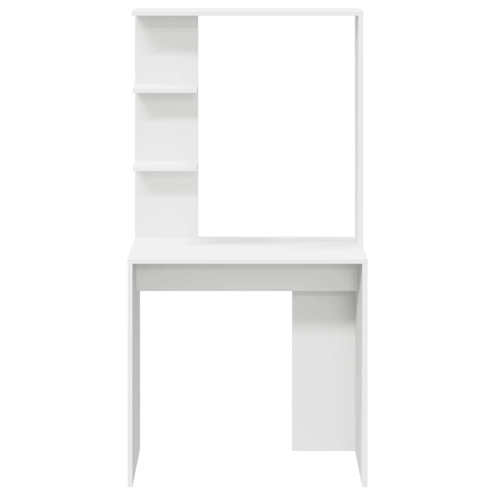 Bureau 78,5 x 37 x 154,5 cm blanc bois d'ingénierie – vue de dessus