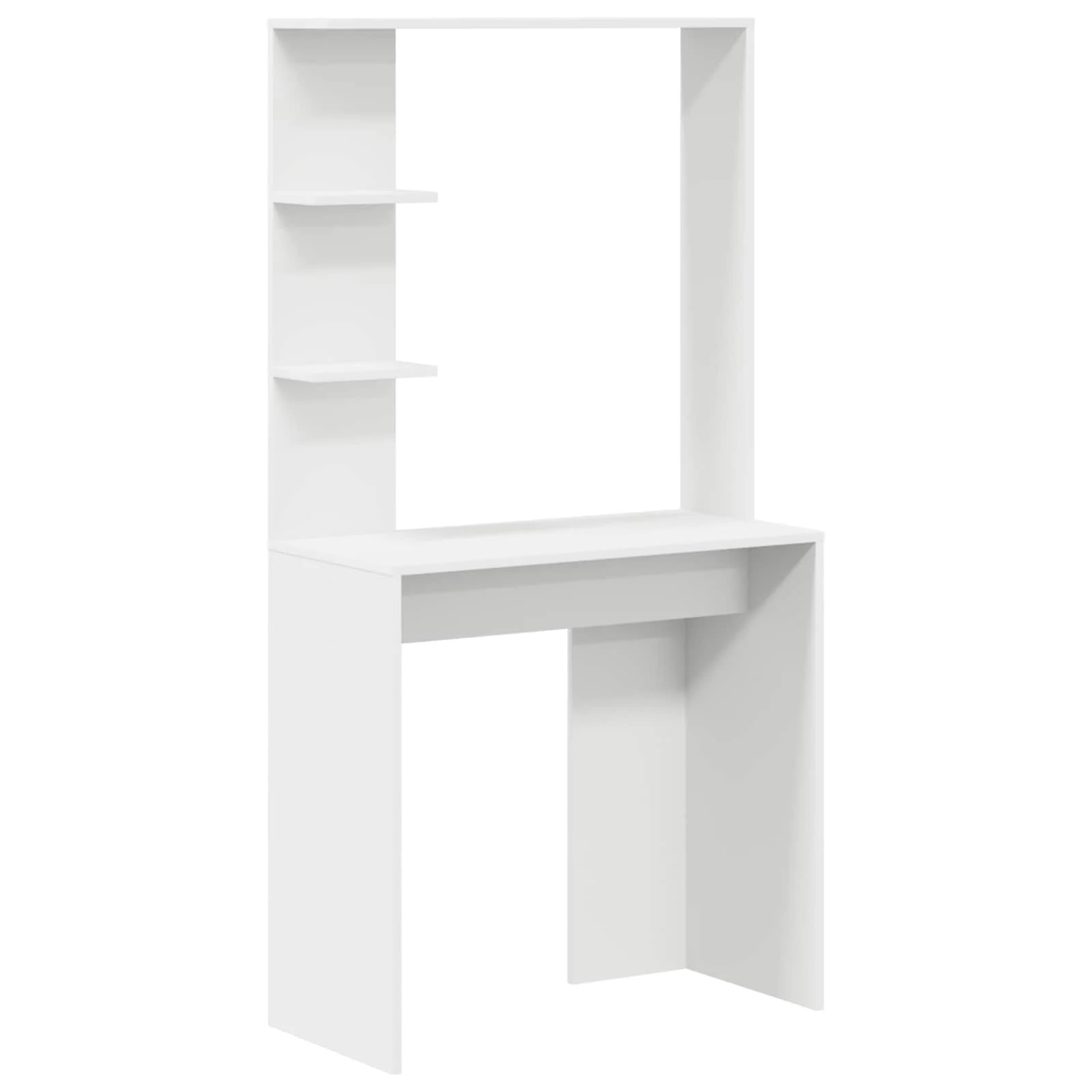 Bureau 78,5 x 37 x 154,5 cm blanc bois d'ingénierie – vue de côté