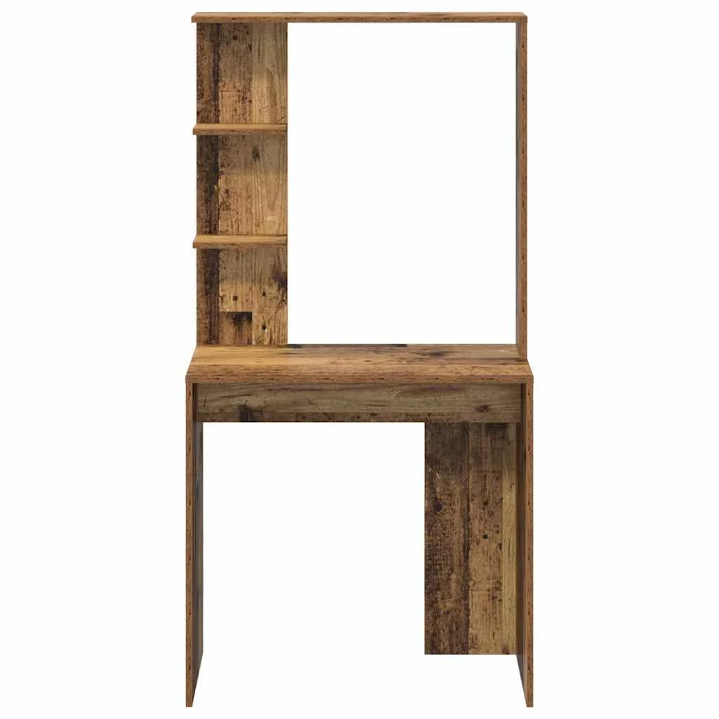 Bureau 78,5 x 37 x 154,5 cm bois ancien bois d'ingénierie – vue de dessus