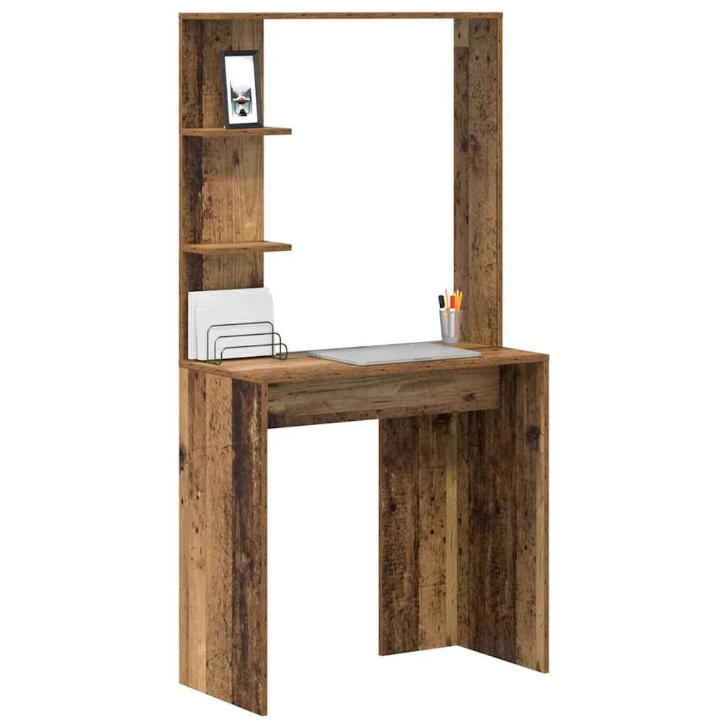 Bureau 78,5 x 37 x 154,5 cm bois ancien bois d'ingénierie – vue de détail