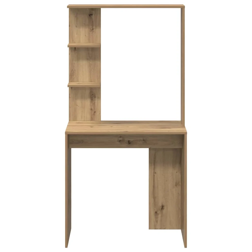 Bureau 78,5 x 37 x 154,5 cm chêne artisanal bois d'ingénierie – vue de dessus