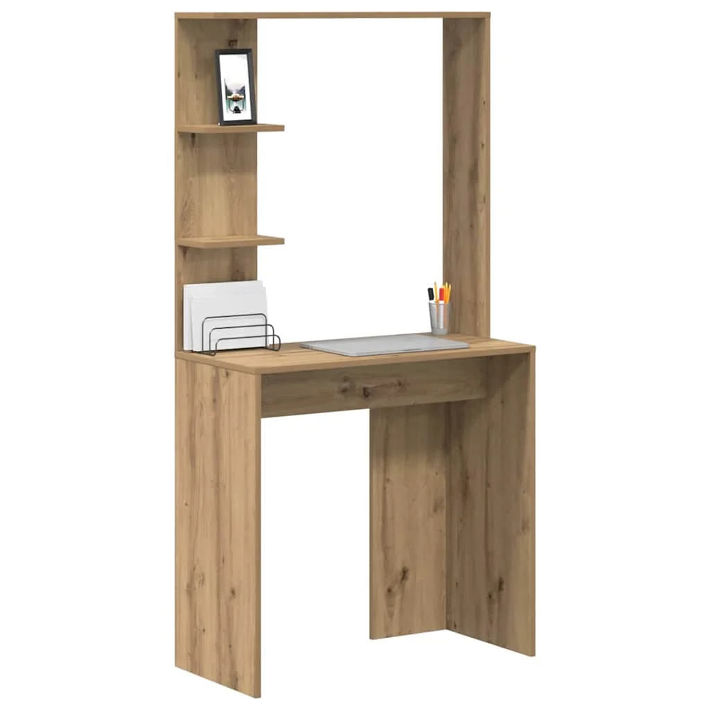 Bureau 78,5 x 37 x 154,5 cm chêne artisanal bois d'ingénierie – vue de détail